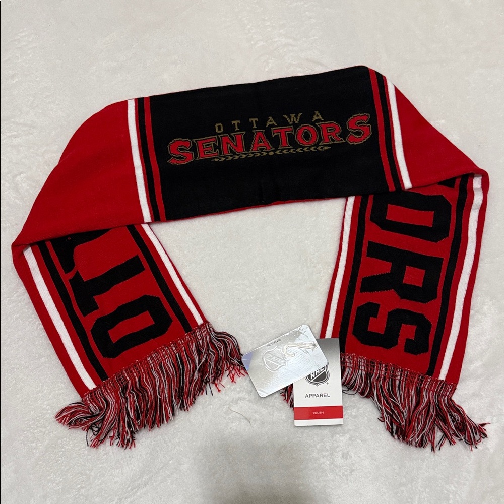 NHL Ottawa Senators Red and Black Hockey Scarf - NWT